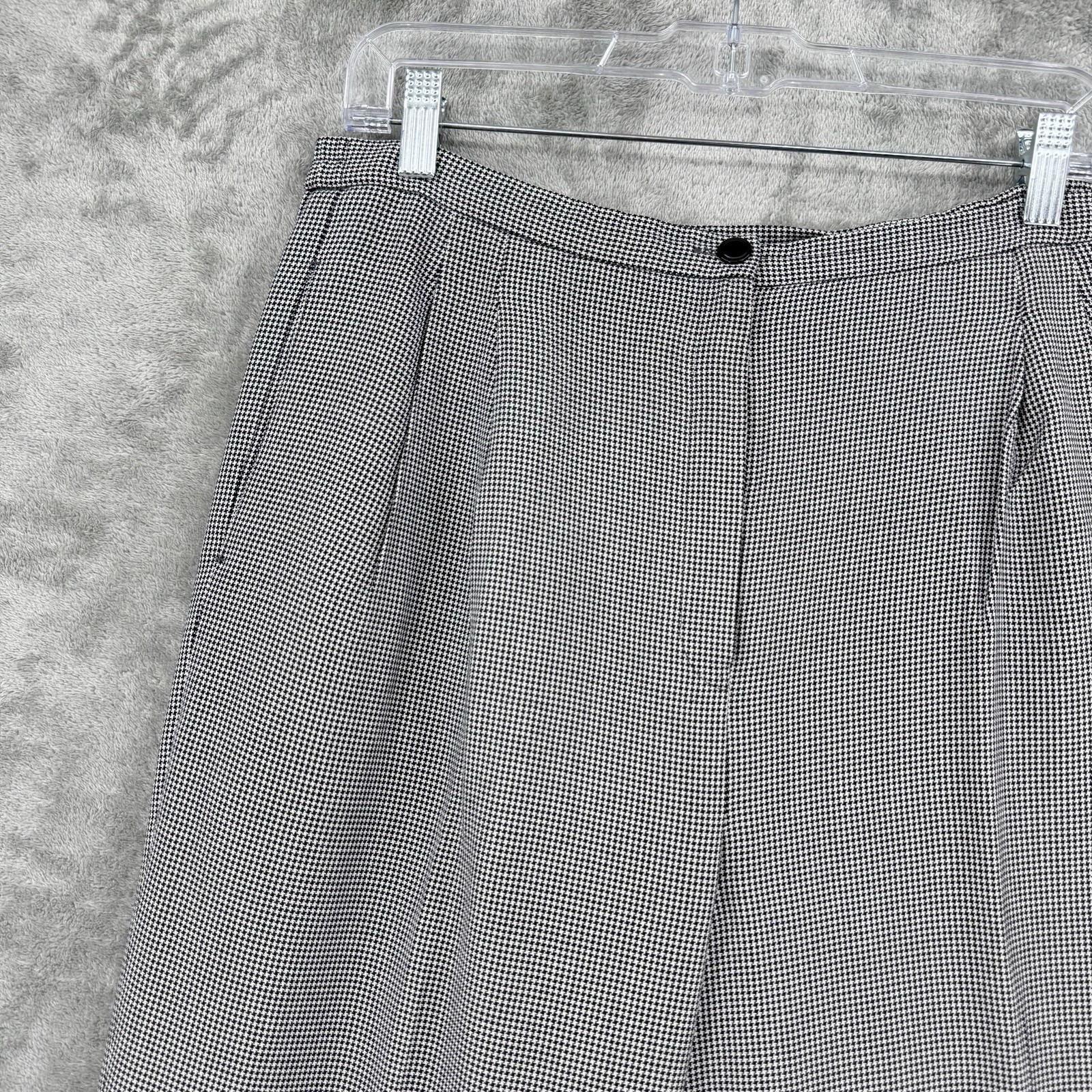 Le Suit Pant Suit 8 Houndstooth Pleated Blazer Preppy Career Office Academia