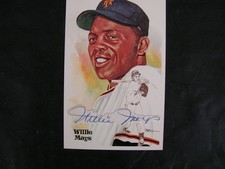 Willie Mays Signed Perez Steele HOF Postcard Cut MT Giants 2 X MVP 54 POY 660 HR