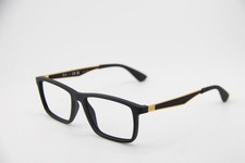 RAY-BAN RB 7056 5644 BLACK GOLD AUTHENTIC FRAMES EYEGLASSES 55-17