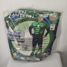 Adult Hal Jordan Green Lantern Costume Size Large 42-44 Muscle Chest Mask Ring