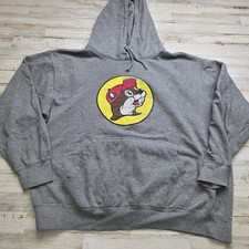 Buc-ee s Beaver Logo Gray Hoodie Pullover Graphic Sweatshirt XXL Texas Gas Stati