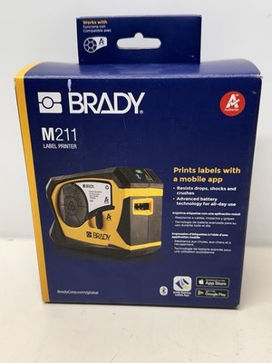 BRADY M211 Portable Printer,Single Color,3/4''.  NEW OPEN BOX