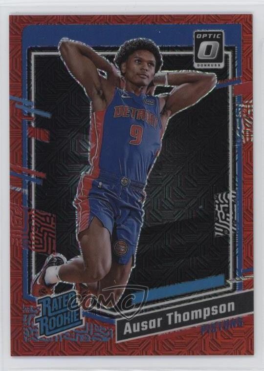 2023 Panini Donruss Optic Rated Rookie Choice Red Prizm 44/88 Ausar Thompson ez6