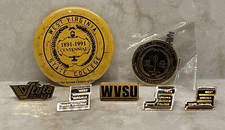 WVSU WEST VIRGINIA STATE COLLEGE UNIVERSITY HAT PIN BUTTON LOT OF 7 INSTITUTE WV