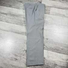 VNTG 70s Haggar Magic Stretch Gray Bell Bottom Pants 38X29 Talon Made In USA