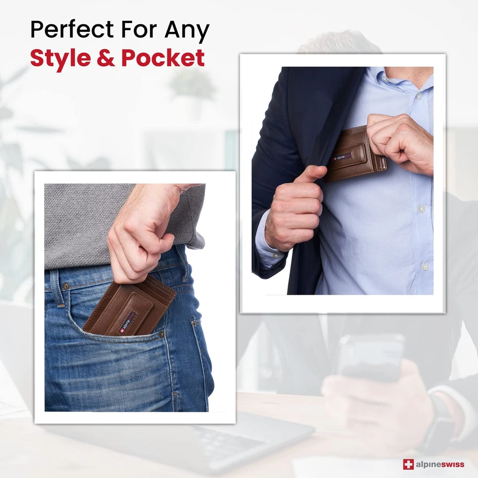 Harper Mens RFID Slim Front Pocket Wallet Magnetic Money Clip ID Card Holder ... - Image 4 of 4