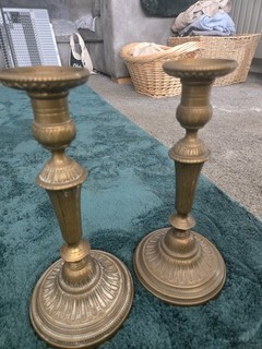 Antique Candle Stick Holder Set of 2 Brass Candlestick Holders Home Decoration