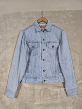 VINTAGE Levis 70506 0216 Denim Trucker Jacket Mens 36 Light Wash USA Made 80s