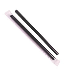 Boba Straws 9" Plastic Black 1600/Carton C9060SBLACK