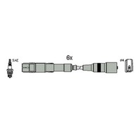 Astemo HÜCo ZÜNDKABEL-SATZ FüR Audi 100 80 A4 A6 A8 Cabriolet Coupe | 134796