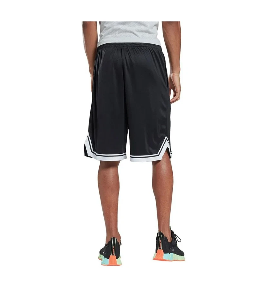 Reebok Womens Mesh Athletic Workout Shorts, black, M - Image 2 of 2