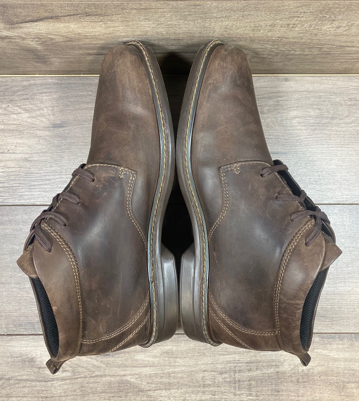 ECCO Turn GTX Waterproof Chukka Tie Soft Brown Leather Mens Size 46 US 11 11.5