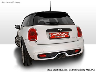 Remus Anlage Ø70 mit opt. Klappensteuerung Mini F56 Cooper ab 2015 2x102mm
