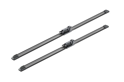 2x Wiper Blades (Pair) Flat / Aero type fits AUDI Q7 4L 3.0D Front 06 to 15 Set - Picture 5 of 11