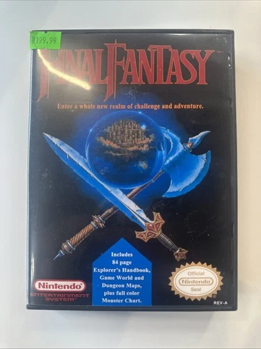 Final Fantasy (Nintendo NES, 1990) CIB Case Looks Fantastic!!!!!