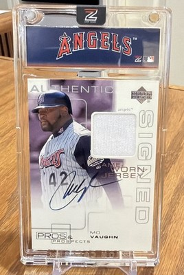 2000 Upper Deck Pros & Prospects Autograph Jersey Mo Vaughn in New Case - Angels