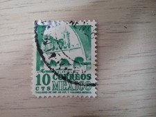 Mexiko MiNr 1010 IIx, 1958,  gestempelt, 10C grün, Dominikaner Konvent Tepoztlan