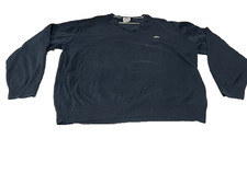 Lacoste Solid Navy Lightweight Knit V-Neck Pullover Sweater Men's Size 8 2 3XL
