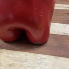 VTG Antique Heavy ELEPHANT Solid Metal Painted Red Statue Toy 4"x3.25" RARE NICE — photo 7