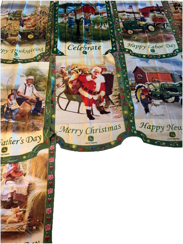 LOT OF 15 John Deere Flags Banners Christmas Halloween Valentines Easter 42 x 28 - Image 3 of 4