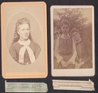 Minnie Gooder Noble & Mother (2) CDV Photos - Burlington, Wisconsin