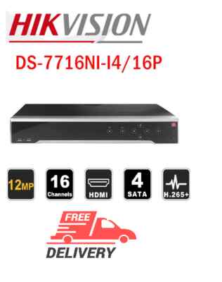 Hikvision DS-7716NI-I4/16P Embedded Plug & Play 4K NVR, Intrusion