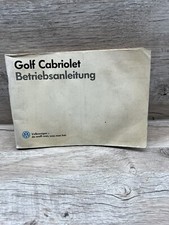 Betriebsanleitung VW Golf 1/I Cabrio  Stand 1988