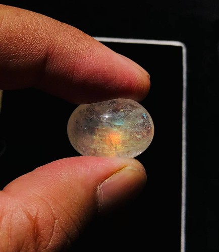 AAA Grade African Moonstone Oval Cabochon Loose Gemstone For Jewelry 18.20 Carat