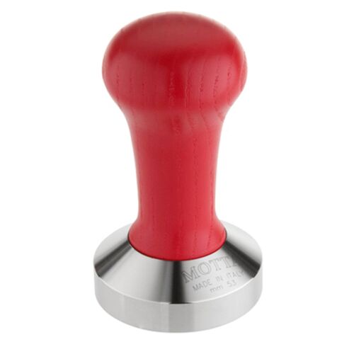 8140/R Professional Flat Base Coffee Tamper 53mm Red Handle