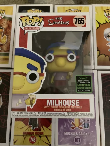 Funko Pop The Simpsons Milhouse #765 2020 ECCC Exclusive With Sleeve