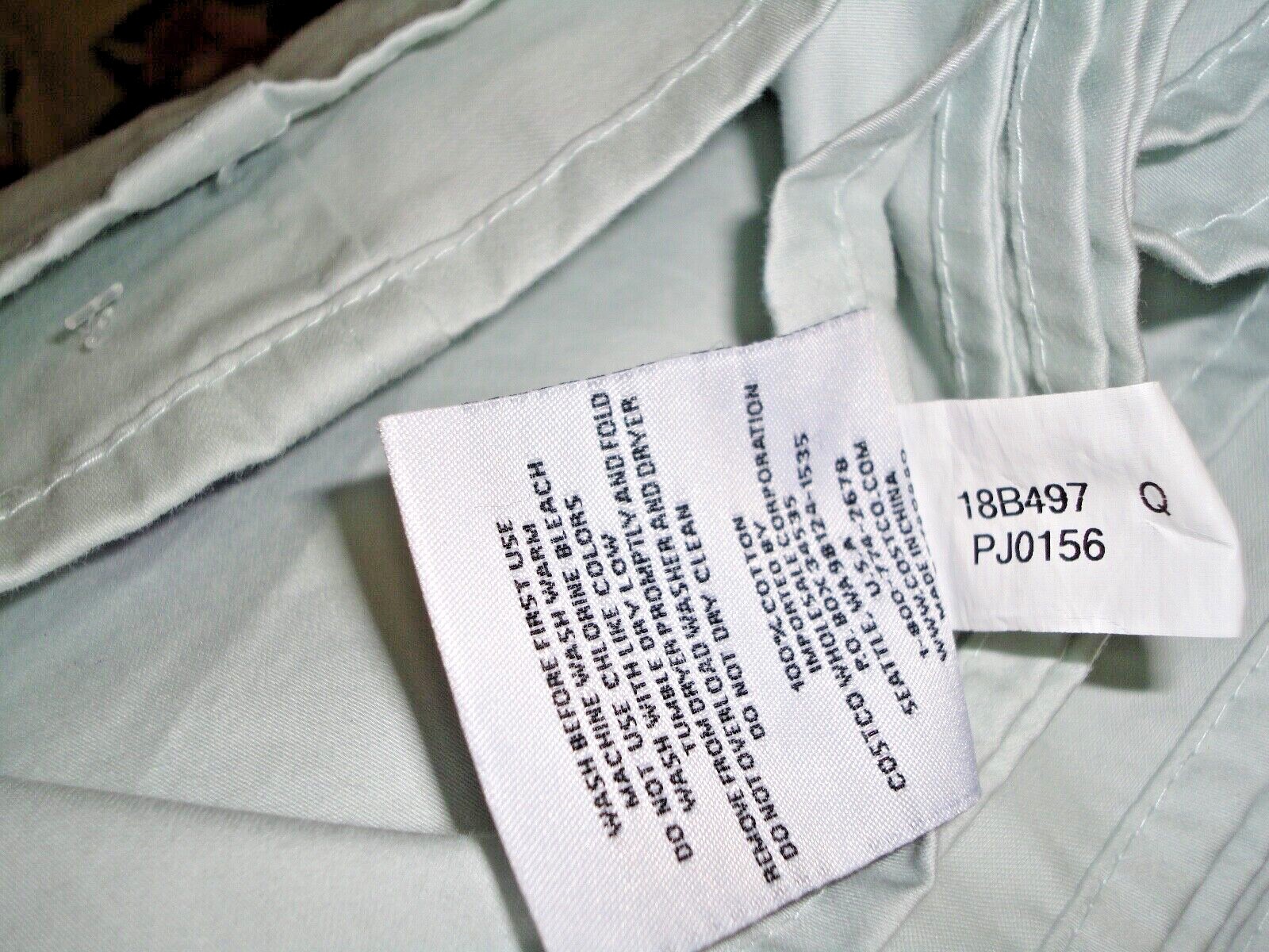 COSTCO CHARISMA WRINKLE SHIELD SOFT GREEN SATEEN (1) QUEEN FLAT SHEET 86 X 102 eBay