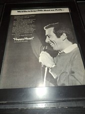 Andy Williams Happy Heart Rare Original Promo Poster Ad Framed! #4