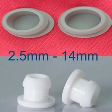 Snap-on Hole Plugs Silicone Rubber 2.5mm - 14mm White&Grey Blanking End Caps