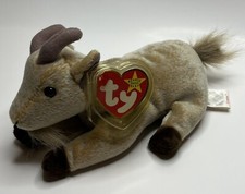 Rare TY Beanie Baby Goatee the Goat New With Tags, Tag Errors 1998/1999