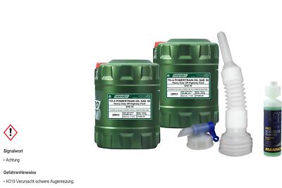 40L FANFARO FF TO-4 Powertrain Oil SAE 30 Motoröl  Auslaufhahn Schlauch Reiniger