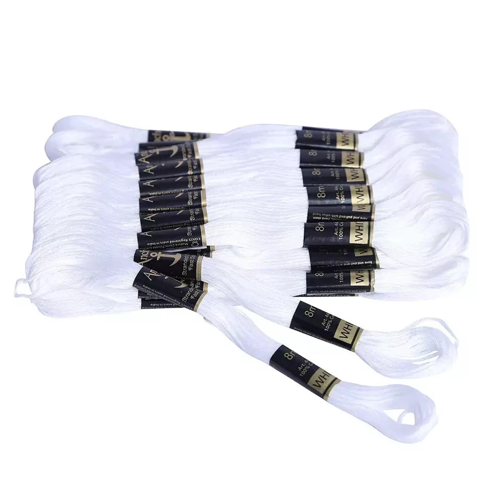Anchor Stranded Cotton Thread Hand Embroidery Stitch Thread Set of 25 White - Image 2 of 3