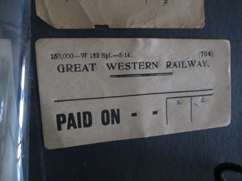 Tolles Westernbahn Ticket GWR (754) blanko, ungebraucht