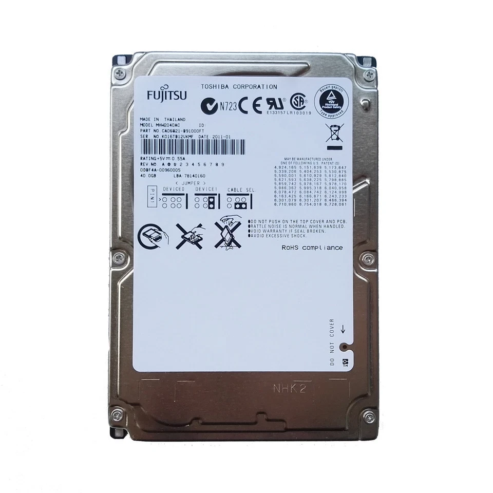 Original Fujitsu MHW2040AC 4200RPM 40GB PATA IDE 2.5" Laptop HDD Hard Disk Drive - Image 2 of 4