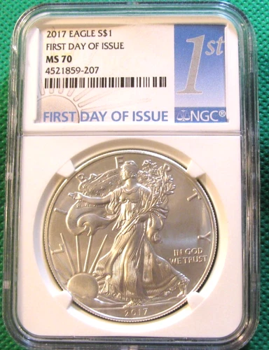 2017 AMERICAN SILVER EAGLE - NGC MS70 FIRST DAY ISSUE #S946