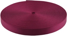 1/2 Inch Burgundy Heavy Plus Nylon Webbing Closeout, 50 Yards