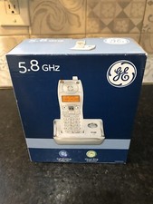 New GE 5.8 GHz Heavy Duty Handset Cordless Phone System Caller ID Hearing White