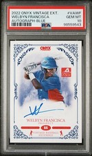 2022 Onyx Extended AUTO Blue Ink WELBYN FRANCISCA Guardians PSA 10 GEM MINT