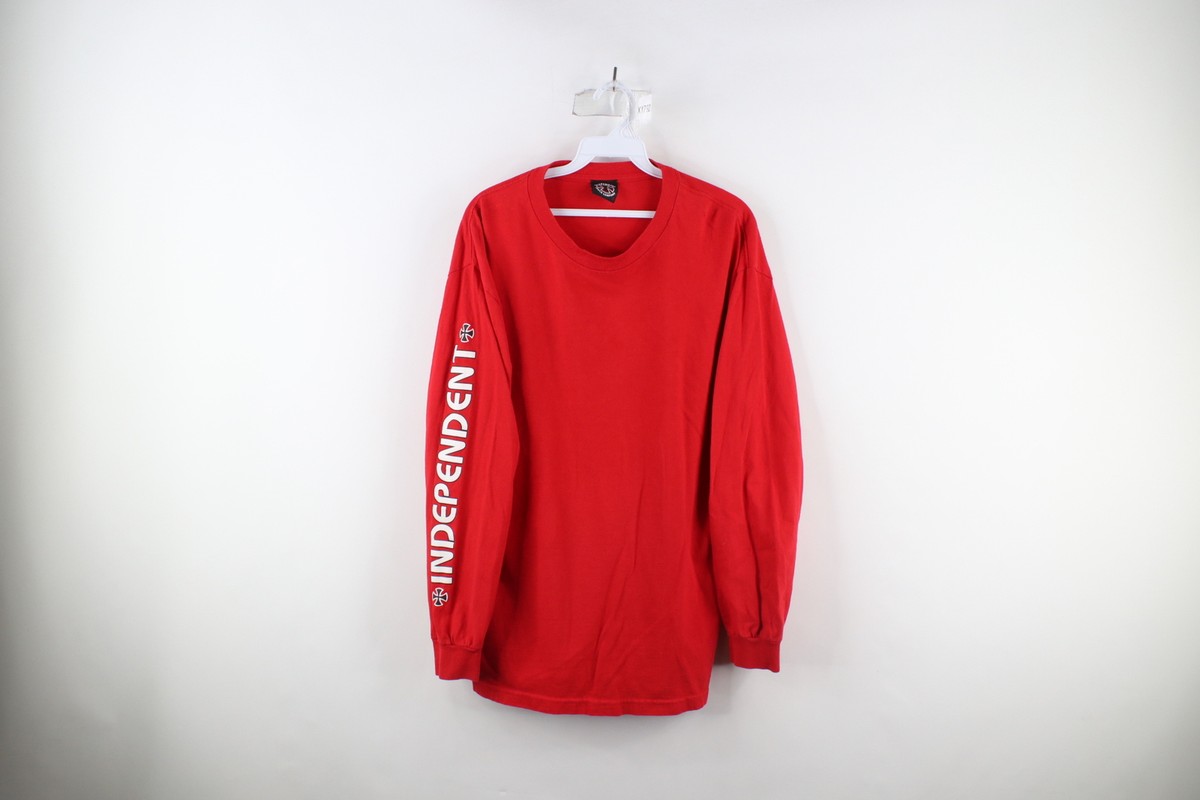 Vtg 90s Independent Skateboards Mens Medium Faded Spell Out Long