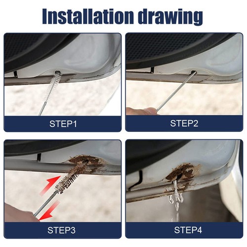 Universal Flexible Car Drain Dredge Sunroof Cleaning Brush Tool Kit