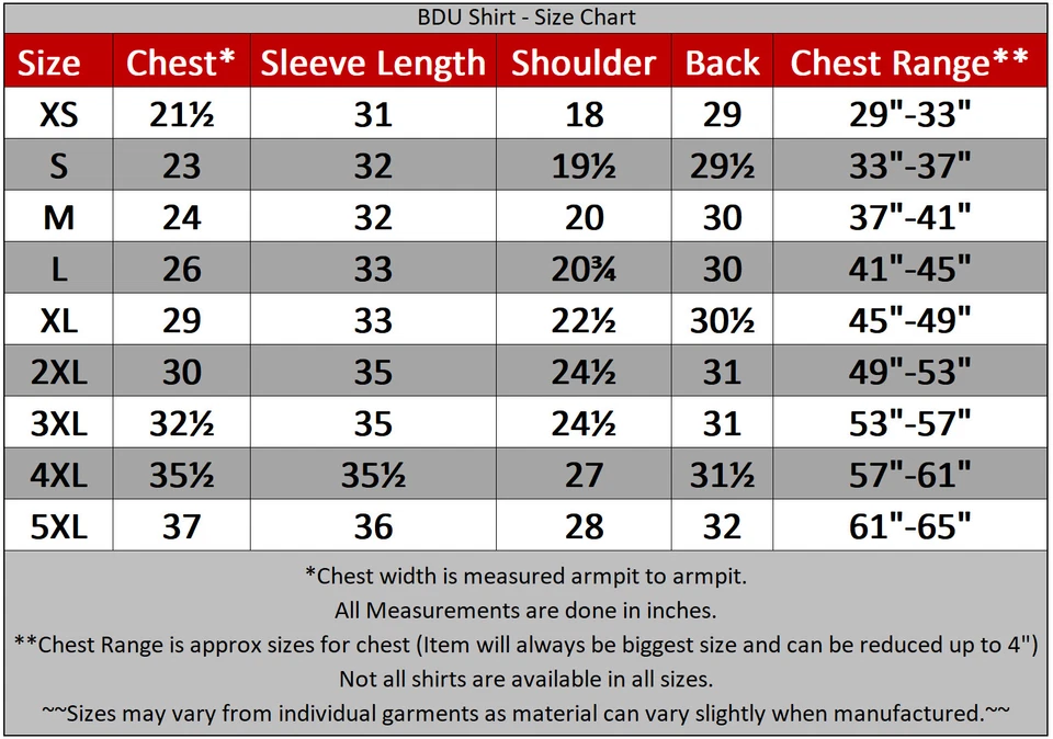 BDU Shirt Tactical Military Uniform Army Coat Camouflage Army Fatigue Jacket - Image 2 of 2