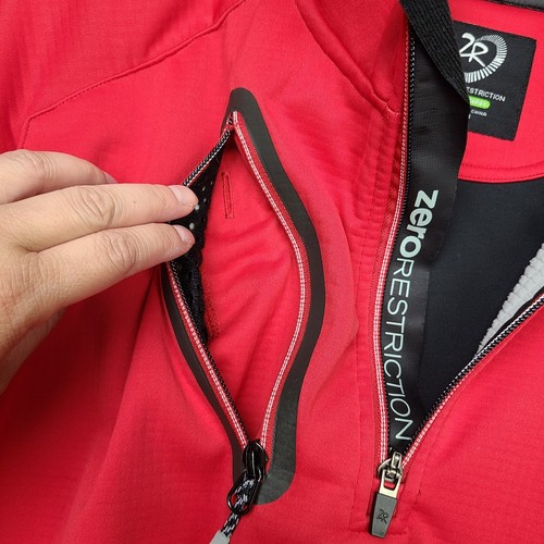 Zero Restriction Jacke Herren M rot Tour Series 1/4 Zip Pullover wasserabweisend - Bild 10 von 14