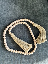 Beaded Garland With Tassels 4ft Pink