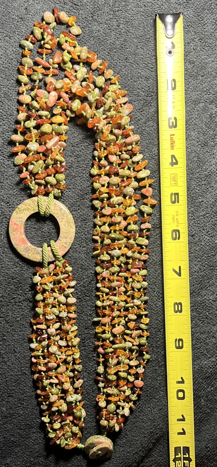 Collar artístico (mezcla ámbar) de Bozena Przytocka Foto 4 de 4