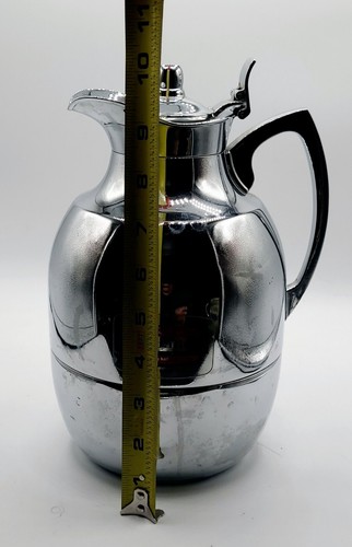 Jarra de café cromada aislada vintage AEFI original ALEMANIA OCCIDENTAL 1,25 L - Imagen 12 de 12