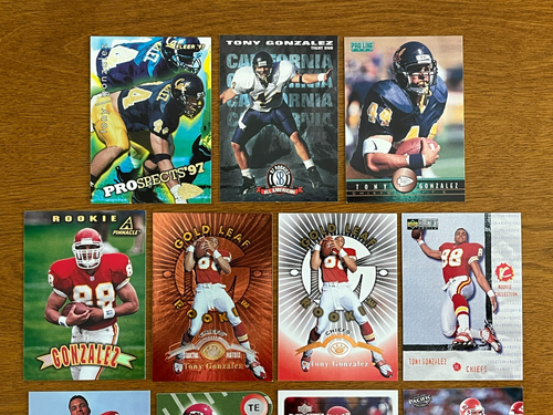 20)NFL TONY GONZALEZ CARDS INSERTS/ 10 ROOKIES CALIF GOLDEN BEARS/KC CHIEFS - Picture 3 of 7